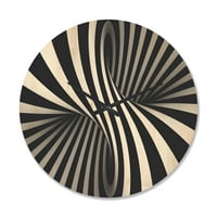 Ceas De Perete Modern Din Lemn Designart 'Monochrome Spiral'