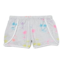 Garanimals Baby Girl Lalea Multi-Color Palm Print Pantaloni Scurți