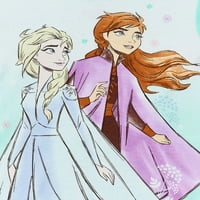 Disney Frozen Anna și Elsa fete bluze cu mânecă scurtă și pantaloni scurți Pijamale, Set, mărimi 4-10