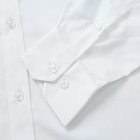 Men ' s Maneca lunga rochie camasa Regular Fit ușor de îngrijire Poplin solide barbati camasa alb rochie camasa pentru barbati