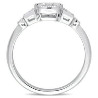 Carat T. W. diamant 10kt Aur Alb Art Deco inel