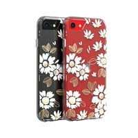 onn. Telefon caz pentru iPhone 6 6s 7 8 Se-alb florale