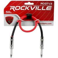 Rockville Rcgt1. 5R 1.5 ' 1 4 TS la 1 4 TS Instrument cablu, roșu