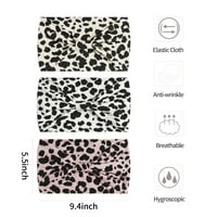 Bentițe largi pentru femei, Accesorii pentru păr Boho Yoga Turban, Imprimeu Leopard