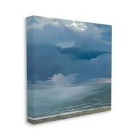 Stupell Industries nor sumbru peisaj de plajă albastru Pastel maro pictură pânză artă de perete Design de Kathrine Lovell, 24