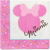 Minnie Mouse 1 Petrecere de aniversare șervețele de prânz din hârtie, 16ct