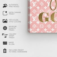 Wynwood Studio Fashion și glam Wall Art Print 'Girl With Goals Fashion' Fashion-Roz, auriu