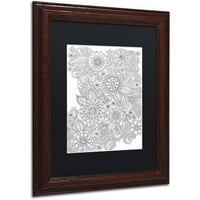 Marcă comercială Fine Art Botanic Doodles Canvas Art de Hello Angel, negru mat, cadru din lemn