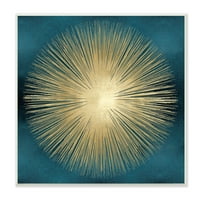 Stupell Industries Abstract Deco Sunburst Shape peste Albastru închis, 12, proiectat de Abby Young