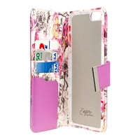 Empire KLI KLUTCH designer portofel caz - Flip cover pentru telefon mobil-flori roz decolorate