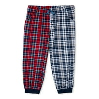 Pantaloni De Pijama În Carouri Wonder Nation Girls, Mărimi 4-Și Plus