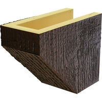 Ekena Millwork 6 H 8 D 48 W brut tăiat Fau lemn semineu Mantel Kit cu Ashford Corbels, Premium Hickory