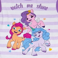 Set De Pijamale Din Bumbac My Little Pony Girls, 4 Piese, Dimensiuni 4-10