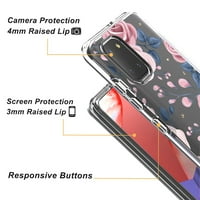 Presat uscate flori Design telefon caz pentru Samsung Galaxy A81 Note Lite m60s în Rose Gold