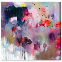 Runway Avenue Abstract Wall Art Canvas printuri 'Michaela Nessim-ia înapoi stelele' vopsea-roz, violet