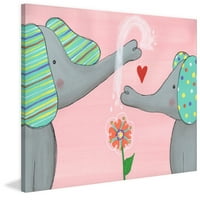 Elephant Love pictură imprimată pe pânză înfășurată