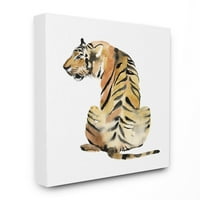 Stupell Industries tigru postura animale acuarela pictura panza arta de perete, 30, byJennifer Goldberger