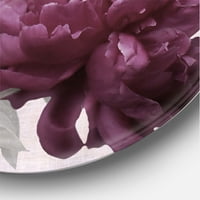 Designart 'flori antice roz și violet I' artă tradițională de perete din metal cerc-Disc de 23