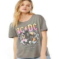 Scoop femei AC DC Hi scăzut prietenul T-Shirt