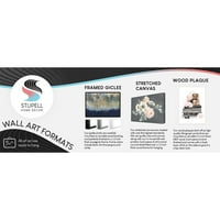 Stupell Industries Raccoon Lounging Cord Phone Vivid turcoaz fundal Grafică Artă Gri încadrată artă imprimată artă de perete, Design de Amelie Legault