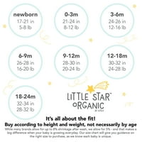 Little Star Organic Baby Toddler Girl Pijamale Cu Mânecă Lungă Din Bumbac, Set