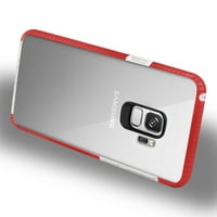 Carcasă TPU transparentă moale în roșu clar pentru Samsung Galaxy S9