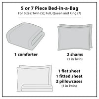 Acasă modern cu dungi bed-in-a-Bag Twin