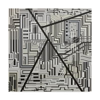 Marcă comercială Fine Art 'Black Gray Abstract' Canvas Art de Manuel Ros