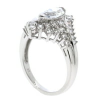 Jay Inima Modele Sterling Silver Marquise Simulat Alb Diamant Inel