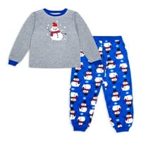Potrivire familie Crăciun Pijamale copil om de zăpadă 2 piese pijama Set