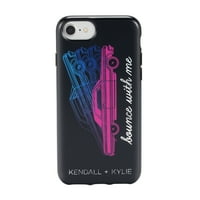 + Kylie protecție imprimate caz pentru iPhone 8 7 6s-Bounce cu mine mat negru metalic folie Roz folie Multi