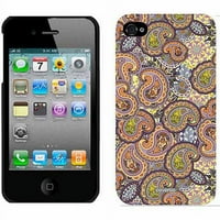 Paisley design multicolor pe Apple iPhone 4 4S Thinshield Snap-On caz de Coveroo