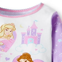 Pijamale strânse din bumbac Disney Princess, Set din 2 piese