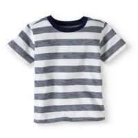 Tricou Cu Dungi Cu Mânecă Scurtă Pentru Băieți Pentru Copii Mici