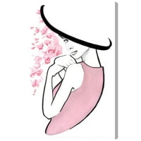 Wynwood Studio Modă și glam Wall Art Canvas printuri 'Blossom-Gill Bay' accesorii-roz, alb