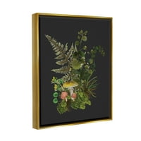 Ierburi De Pădure Germinare Natură Botanică Și Florală Artă Grafică Aur Metalic Încadrat Artă Imprimare Artă De Perete