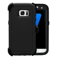 Carcasă Galaxy S Edge, [corp complet] [protecție rezistentă] carcasă bara de protecție cu reducere a șocurilor cu ecran din Plastic