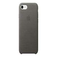 Husă din piele Apple pentru iPhone-Storm Gray