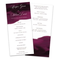 Program De Nuntă Personalizat Cu Acuarelă De Vin