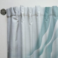 Designart 'Abstract light Blue waves II' panou cortină Modern și contemporan