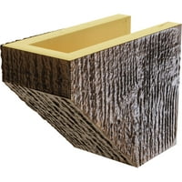 Ekena Millwork 6 H 6 D 48 W brut tăiat Fau lemn semineu Mantel Kit cu Ashford Corbels, Premium în vârstă de