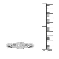 Imperial 3 8CT TDW diamant 10k Aur Alb Twist Coadă Halo set de mireasă