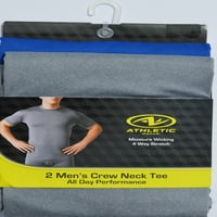 Tricouri pentru bărbați asortate Tagless Crew, pachet 2