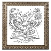 Marcă comercială Fine Art Fairy 3 Canvas Art by Kcdoodleart Cadru ornamentat din aur