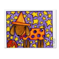 Marcă comercială Fine Art 'Halloween Dog' Canvas Art de Maureen Lisa Costello