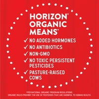 Horizon Organic 2% grăsime redusă DHA Omega-lapte, jumătate de galon