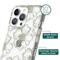 onn. Husă pentru telefon pentru iPhone Pro Max, iPhone Pro Ma-Glitter Floral