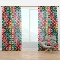 Designart 'Colorful Circular Dance VIII' panou cortină Modern și contemporan