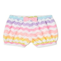 Garanimals Baby Girls ' Rainbow Stripes Tricot Pantaloni Scurți