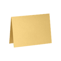 LUXPaper A Pliat Notecards, 7, Aur Metalic, Pachet